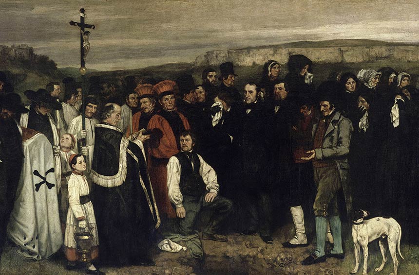 Funerale a Ornans di Gustave Courbet arte e quotidianita
